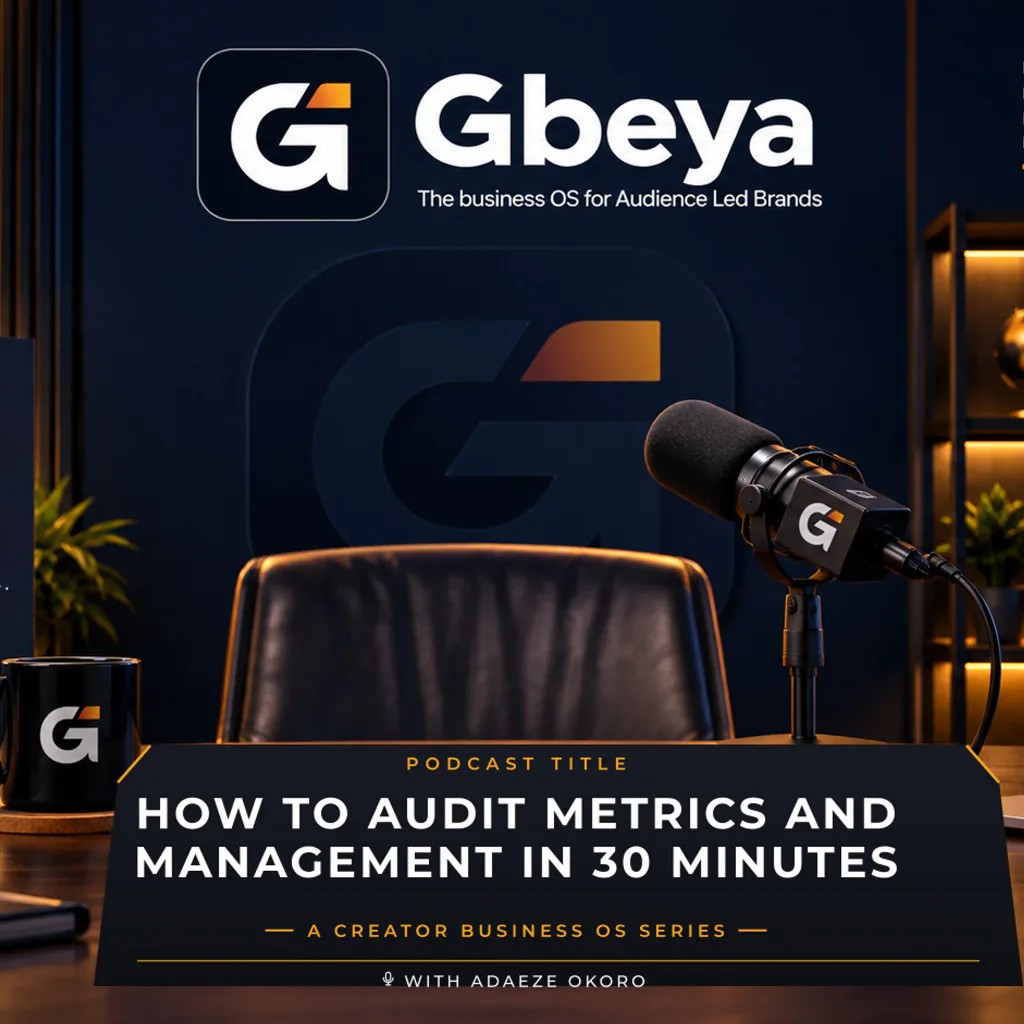 How to audit metrics and management in 30 minutes — The Creator Business OS episode cover